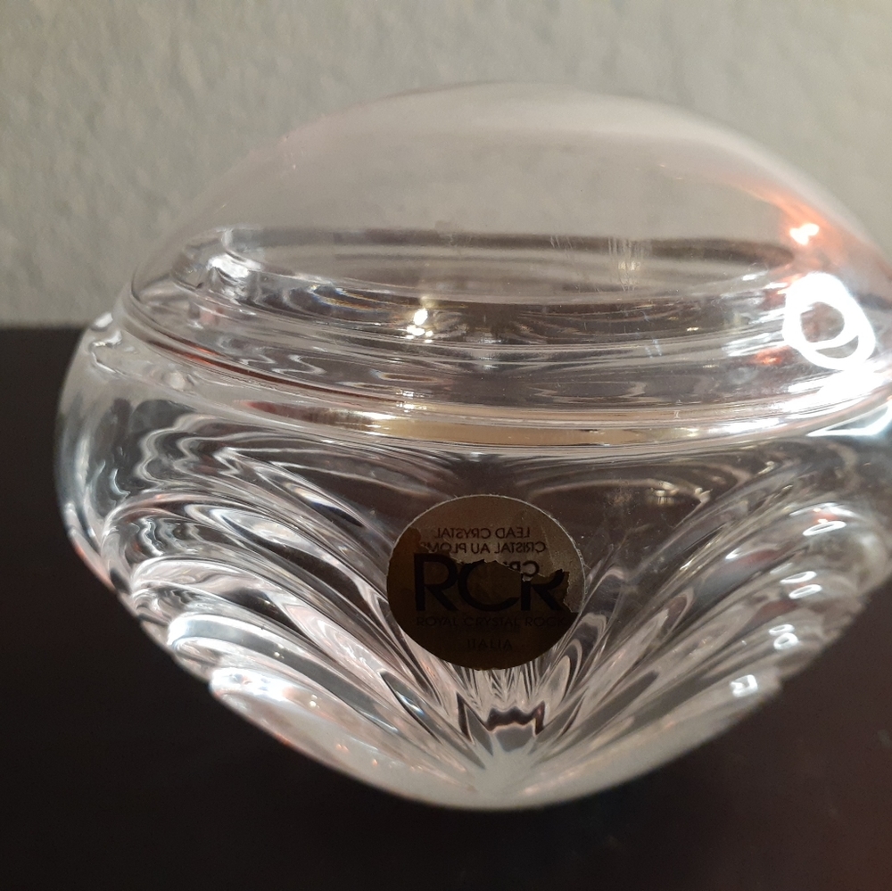RCR Royal Crystal Rock Oval Trinket Holder Made in Italy